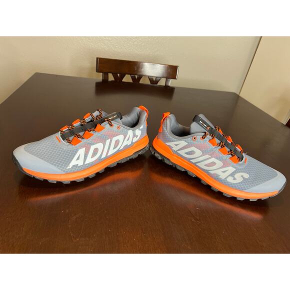 Adidas Men's Vigor TR 6 Trail Running Shoes Grey/Orange ~ Size 10 - Picture 1 of 11